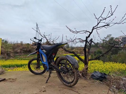 Customizado Suportado 6000W 40Ah Full Suspensão Electric Dirt Bike 72V 80KM/H Ebike