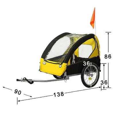 Outdoor Travel Pet Trailer com design dobrável e rodas Outros Trailers Pneus Fronteira 14