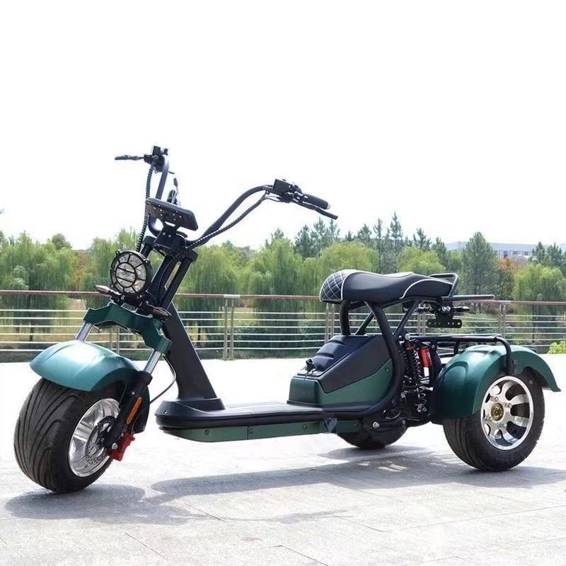 Unisex 2000w Citycoco Scooter elétrico com 3 rodas e alcance de 60-80 km por carga