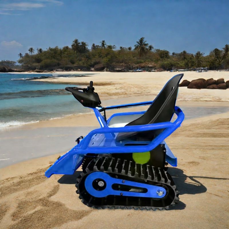 24V Voltage Children's Track Electric Beach Kart com pequeno tanque e controle remoto