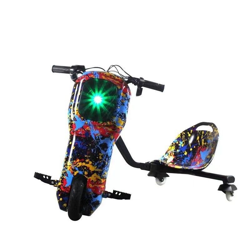Cool Mini 36V 3 Wheel Electric Drifting Scooter com luzes LED e garfo de alumínio