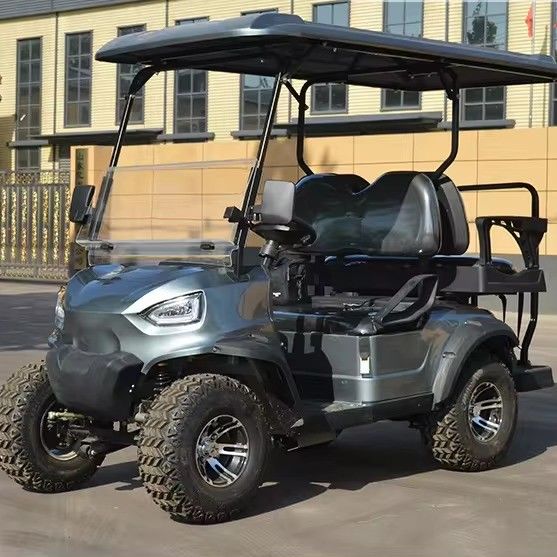 Carrinho de golfe elétrico de 4 lugares com certificação CE e distância mínima de 150-200 mm