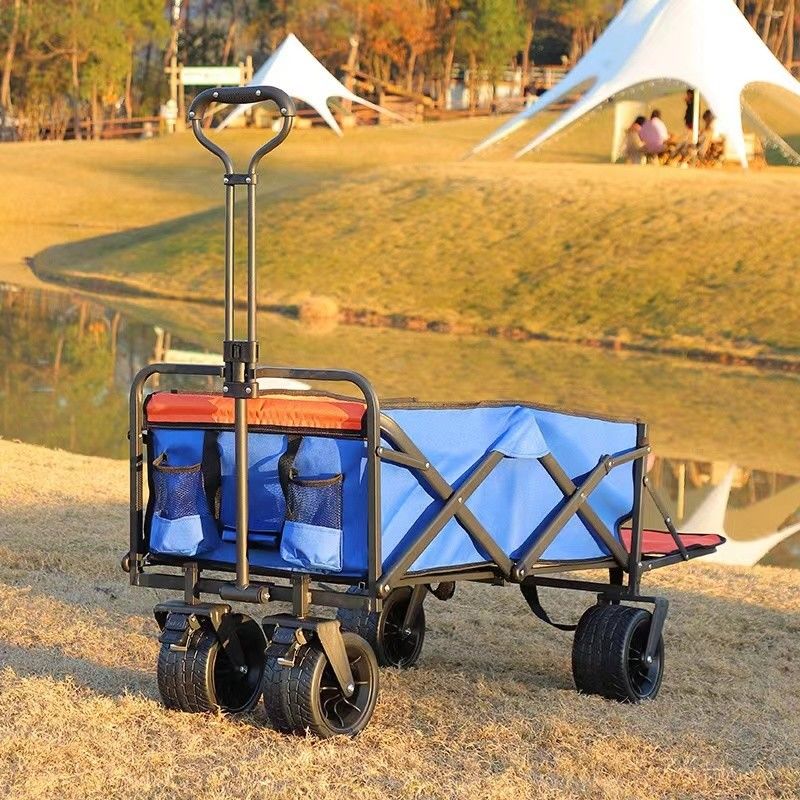 Pneus de diâmetro de 17 cm para acampamento ao ar livre Pequeno carrinho dobrável para suporte personalizado