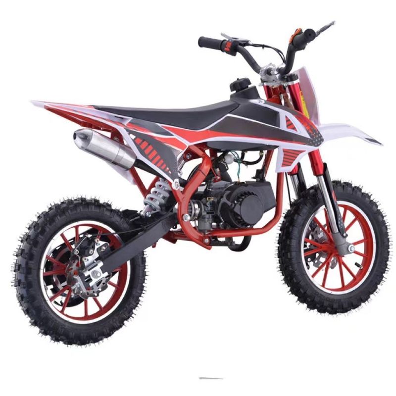 Motocross de 49cc com velocidade máxima de 40 a 60 km/h e cores personalizadas suportadas